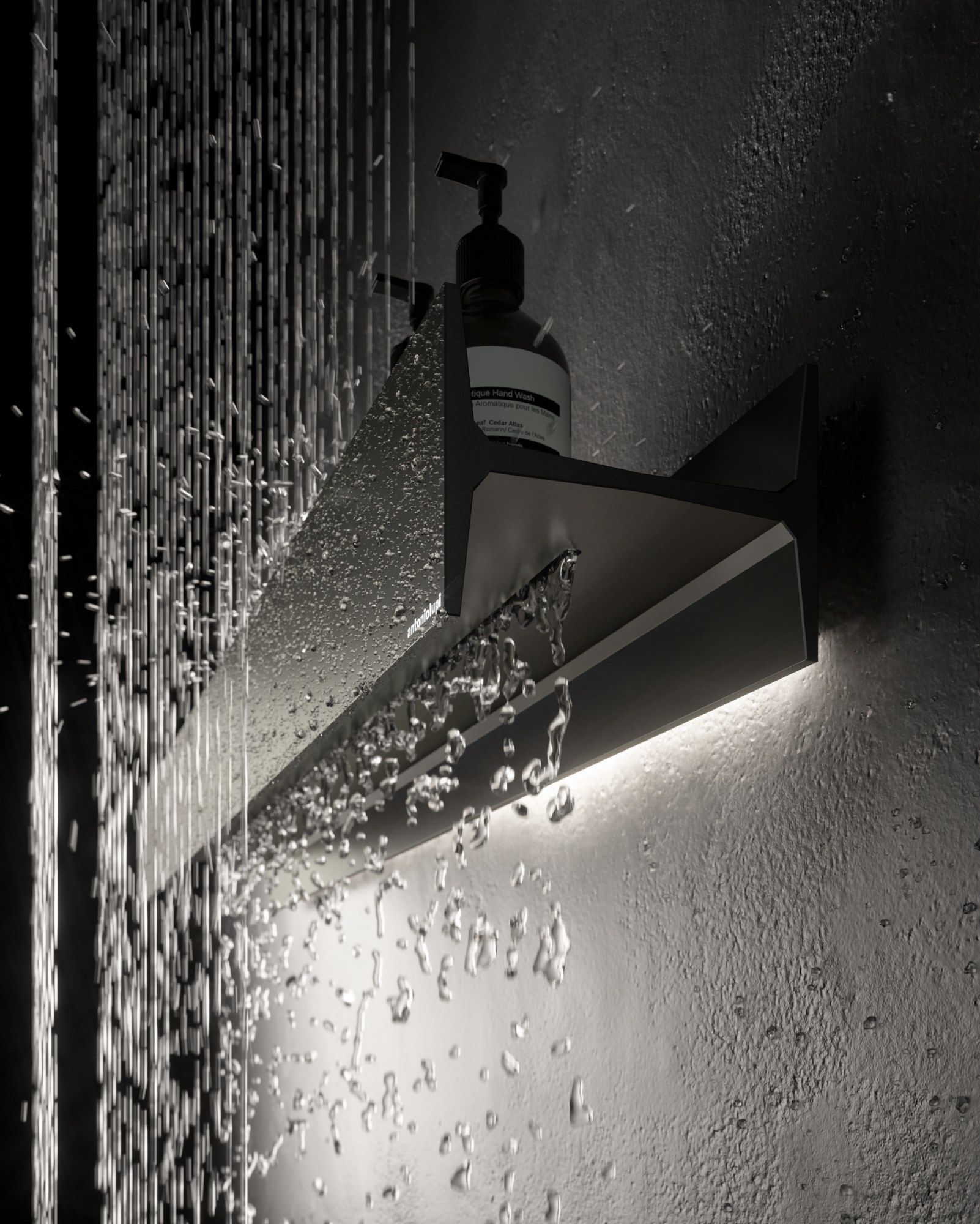 Алюминиевый держатель для полотенец / полка для ванной комнаты Antoniolupi LETTERAMUTA ARCH-00043110 - Вид №1