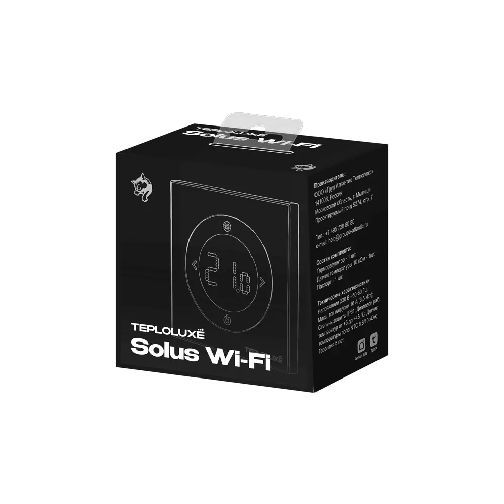 Терморегулятор для теплого пола Теплолюкс Solus сенсорный с Wi-Fi цвет черный STLM-2194980 - Вид №8