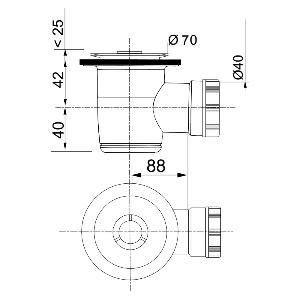 Сифон Equation для душевого поддона с гидрозатвором 50 мм 18551100 STLM-0011278 - Вид №2