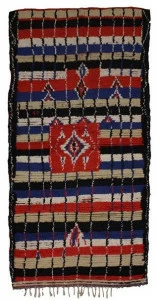 AFOLKI Прямоугольный шерстяной коврик с длинным ворсом и узором Azilal Taa956be