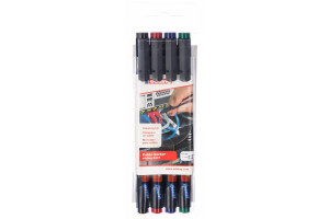 15549573 Набор маркеров для маркировки кабелей E-8407#4S 0.3мм черный, красный, зеленый, синий 09-3997 EDDING