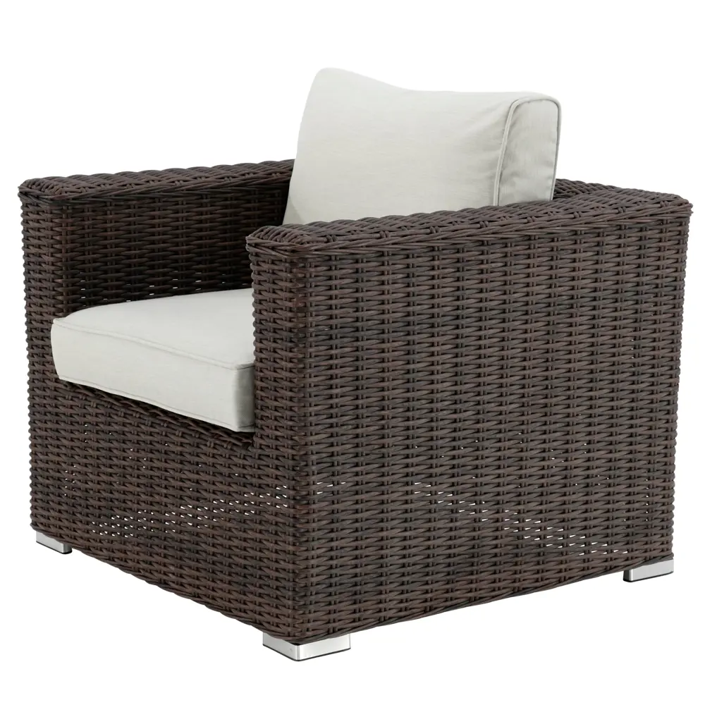 Кресло садовое Naterial Costa Rica 81x80x80 см искусственный ротанг коричневый STLM-2118561