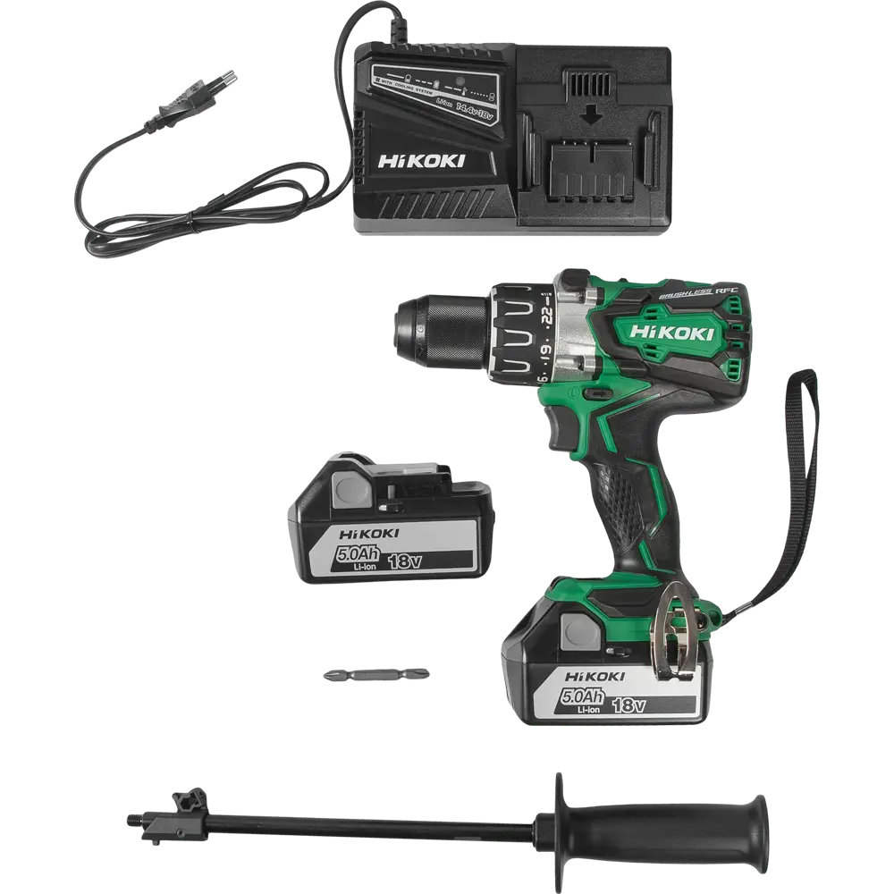 Дрель-шуруповерт аккумуляторная бесщеточная Hikoki DS18DBL2, 18 В Li-ion 2х5 Ач STLM-2169056 - Вид №4