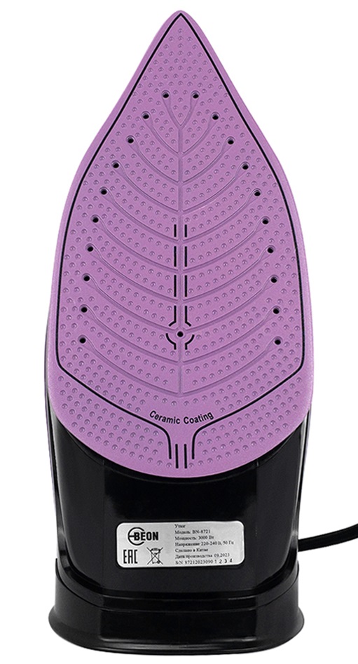 9069637 Утюг BEON BN-8721 фиолетовый STDN-0145432 - Вид №6