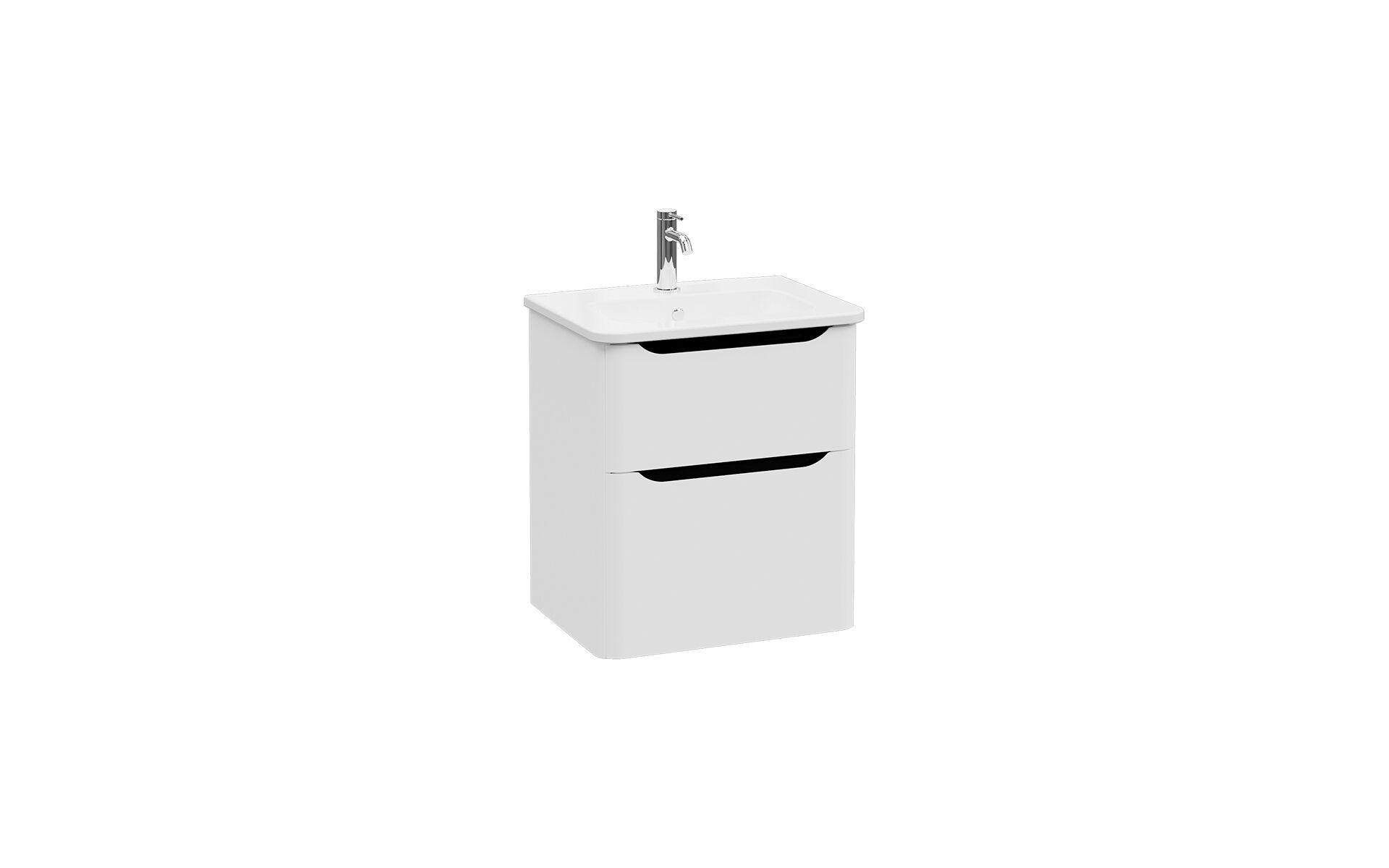 Подвесной шкаф для умывальника со встроенной раковиной VitrA Bathrooms Integra Round ARCH-00133244 - Вид №6