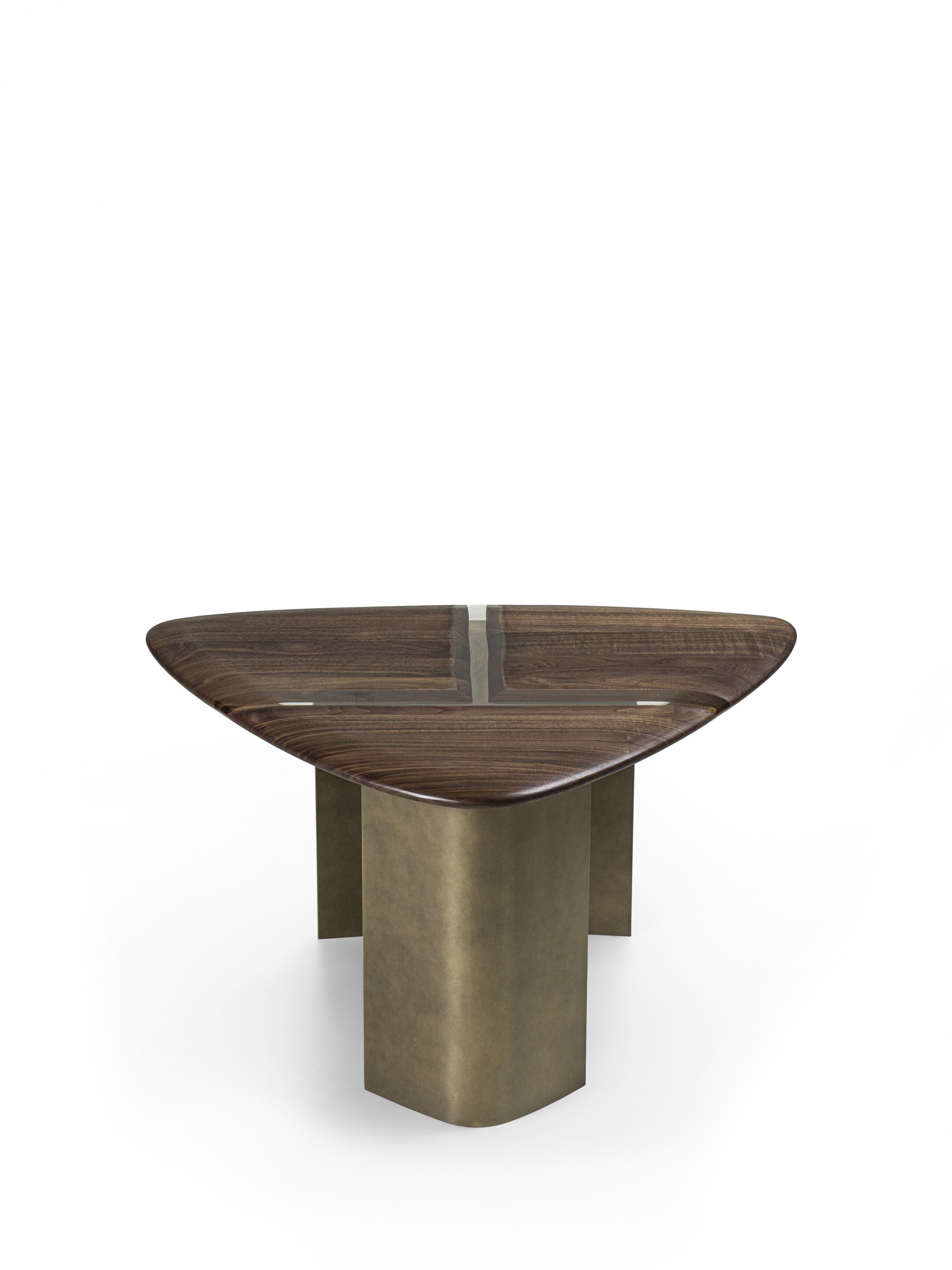 Треугольный журнальный столик с верхом из смолы и дерева Riva 1920 Kauri ARCH-00131007 - Вид №2