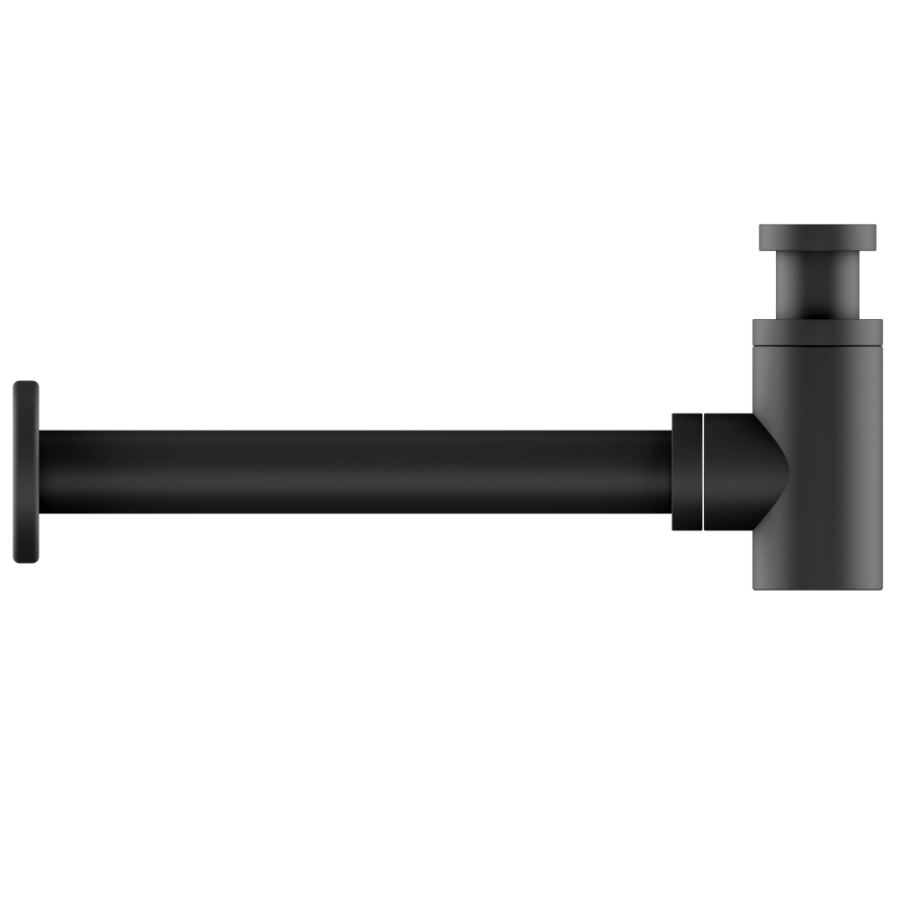 A860-N Матовая черная круглая ловушка для бутылок и удлинительная трубка duten