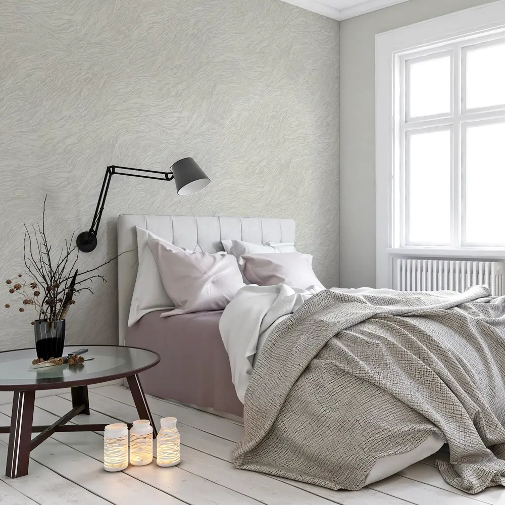 Обои флизелиновые Московская обойная фабрика Гелиос жемчужные 1.06 м 4239-1э STLM-2020457 - Вид №3