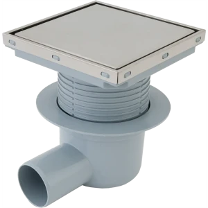 Трап для душа Ани пласт мокрый затвор горизонтальный слив 150x150 мм полипропилен