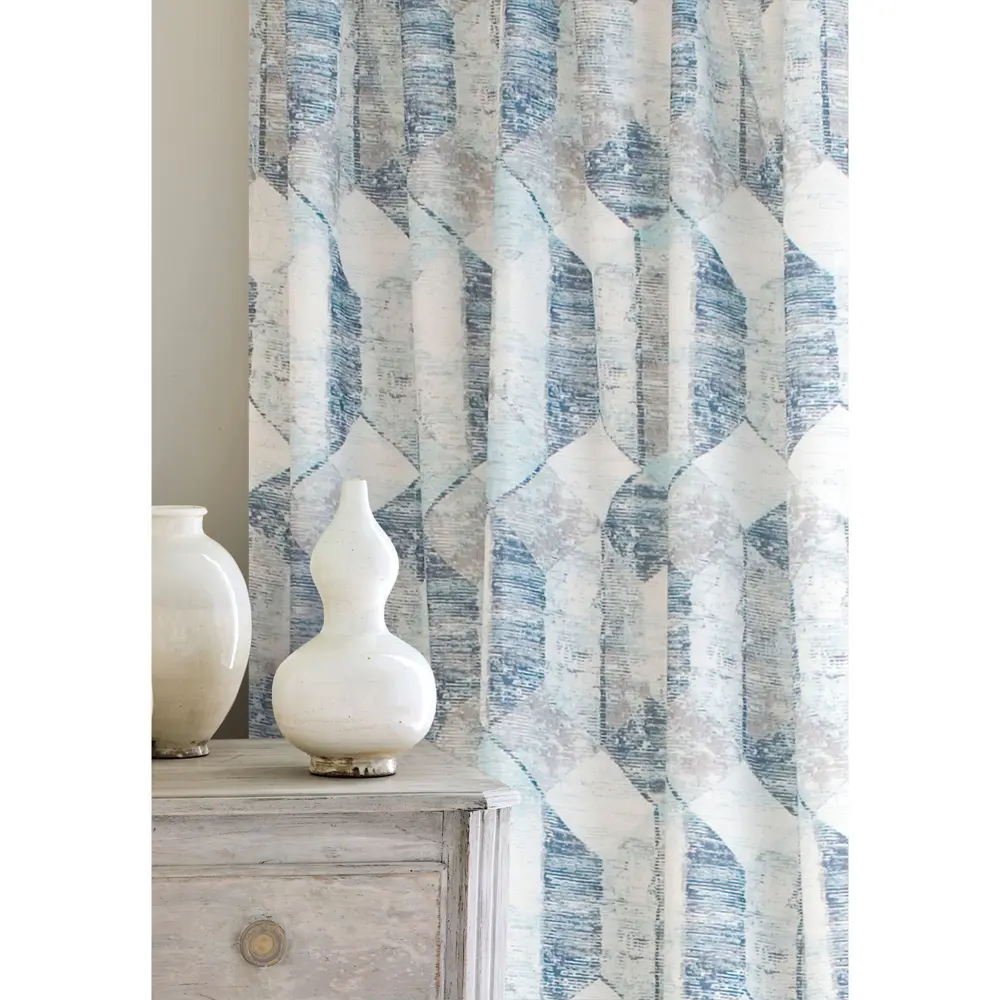 Штора на ленте «Шебби» 140х260 см цвет голубой SEASONS STLM-2134498 - Вид №7