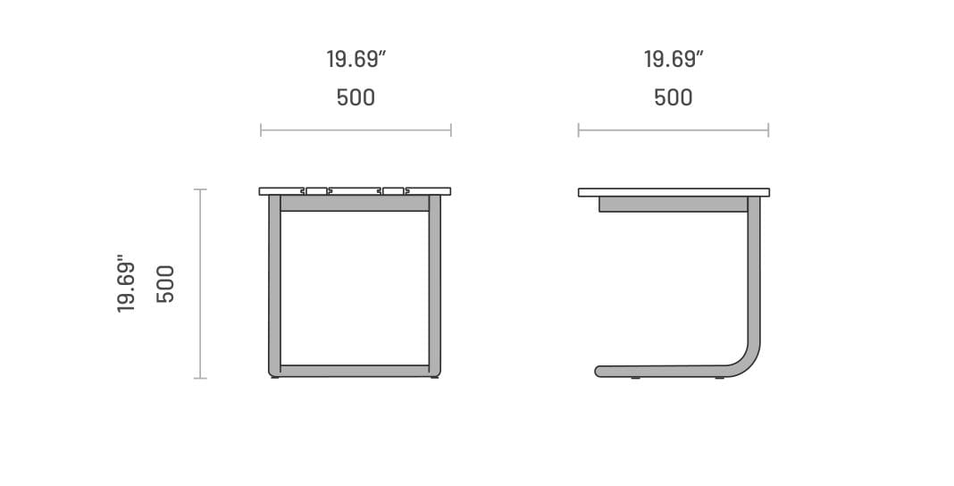 Стальной журнальный столик и ламинат Domkapa Copacabana ARCH-00100309 - Вид №3
