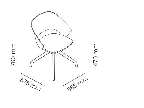 Стул на насесте с подлокотниками Mara Icon ARCH-00045530 - Вид №5
