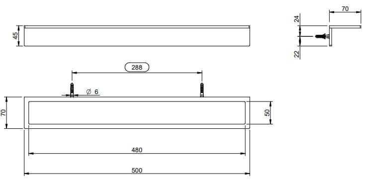 Держатель для полотенец из нержавеющей стали Rubinetterie Treemme 5 мм ARCH-00070934
