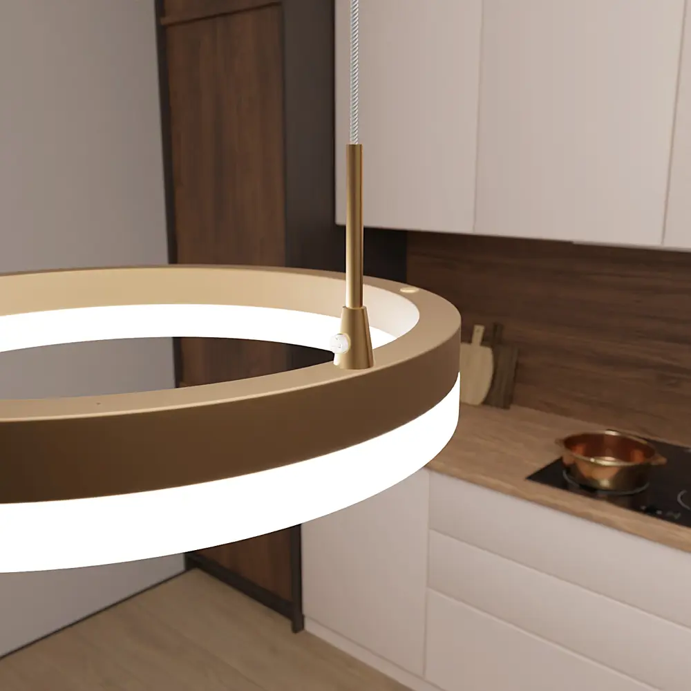 Люстра потолочная светодиодная диммируемая Ritter Rivo 52090 4 с д/у 72 Вт 17 м² 2700К-6500К цвет белый/золотой 84339637 STLM-2184532  - Вид №12