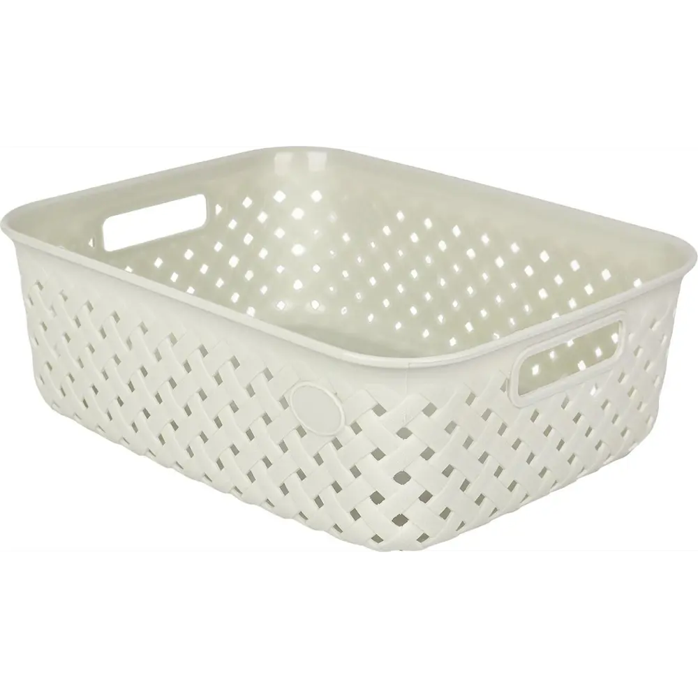 Корзинка для хранения Plast Team Rattan 26.8x19.5x9 см прямоугольная цвет молочный STLM-2074991 - Вид №1