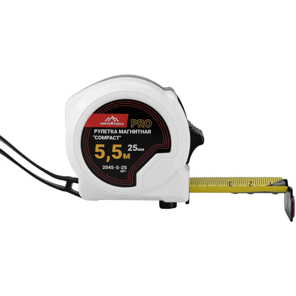 Рулетка измерительная VERTEXTOOLS с магнитным наконечником 5.5 м 89403118 STLM-1569646 - Вид №5