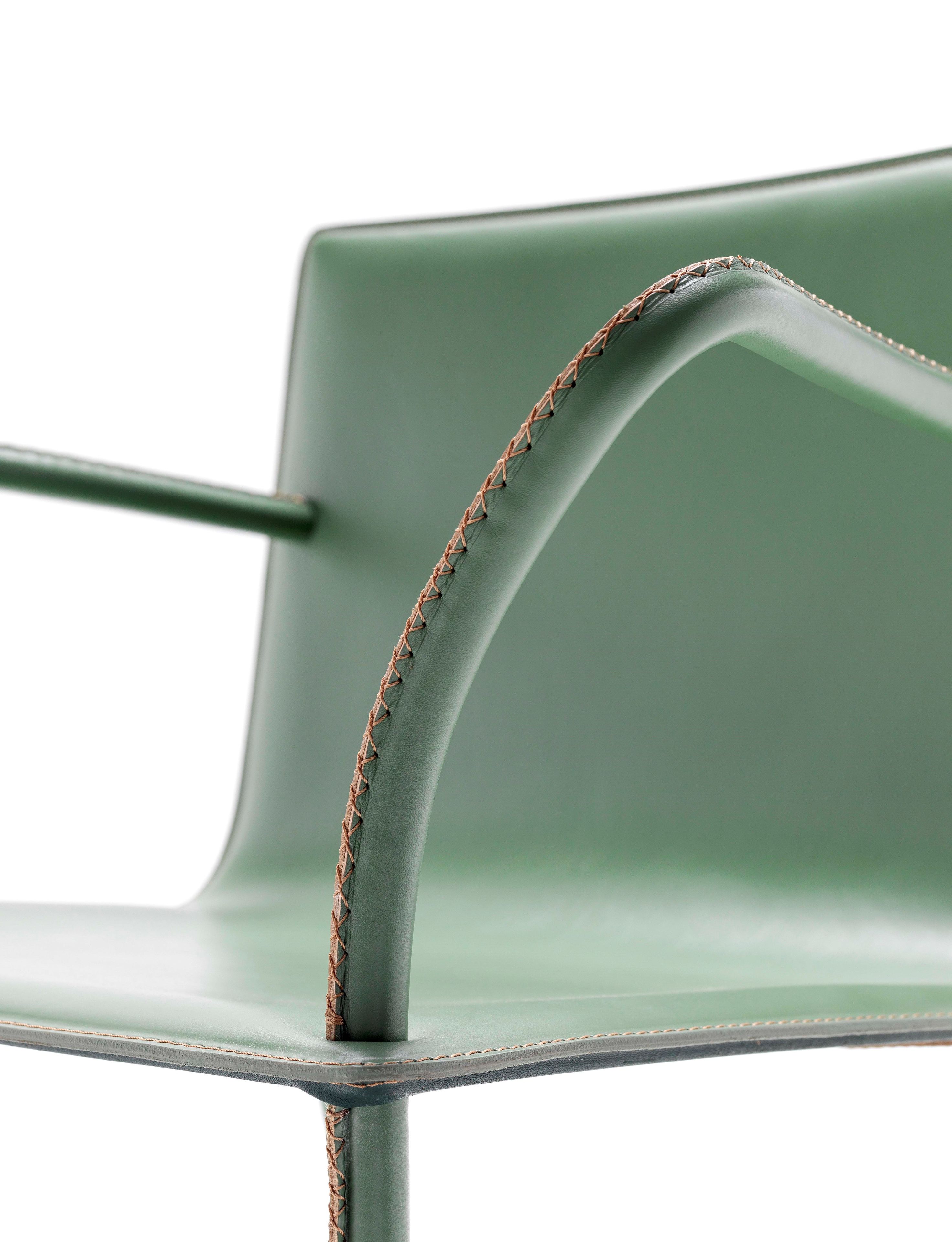 Кожаный стул с подлокотниками Fasem Lys ARCH-00016342 - Вид №7