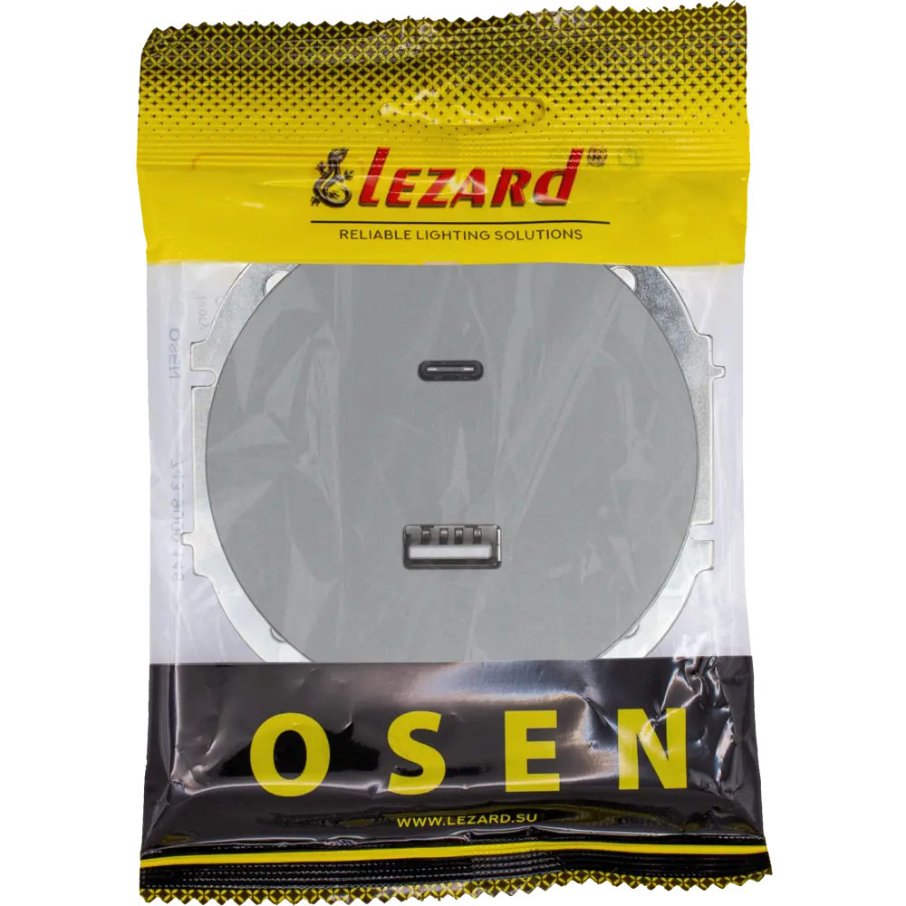 Розетка TC+USB встраиваемая Osen цвет серый LEZARD STLM-2024912 - Вид №4