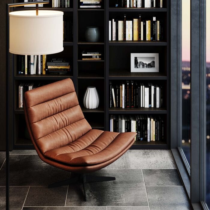 Вращающееся кресло с кожаными спицами KARE Design LIDO ARCH-00144256 - Вид №3