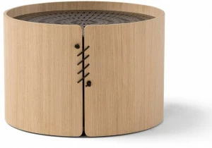 AMURA Журнальный столик с гнутым основанием из фанеры и деревянной столешницей Setacci