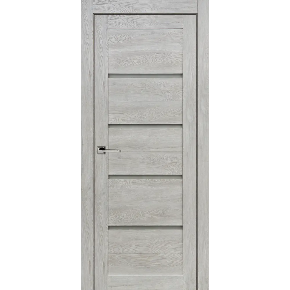 Комплект двери Тренд горизонтальный со стеклом 90x200 см Hardflex серый с добором 100 мм ПРИНЦИП STLM-2045174