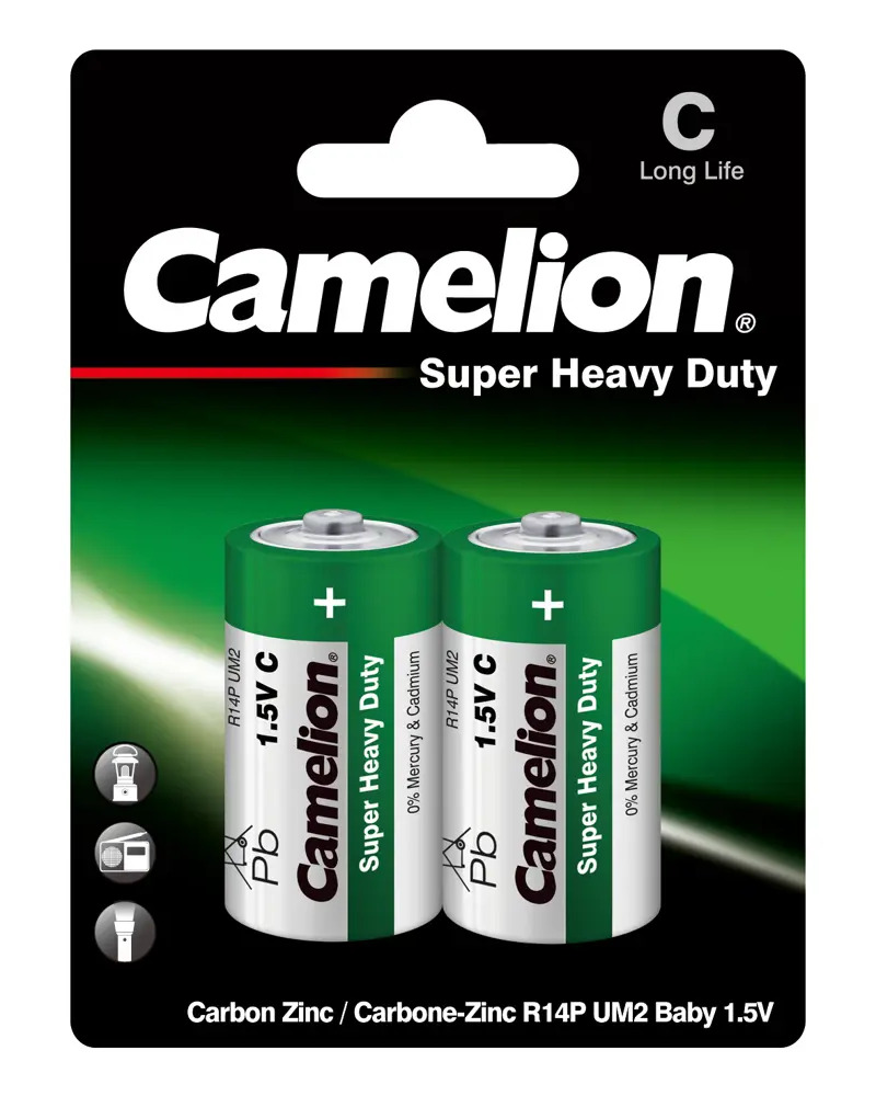 93740429 Батарейка Camelion Super Heavy Duty C (LR14) алкалиновая 2 шт. STLM-0563883