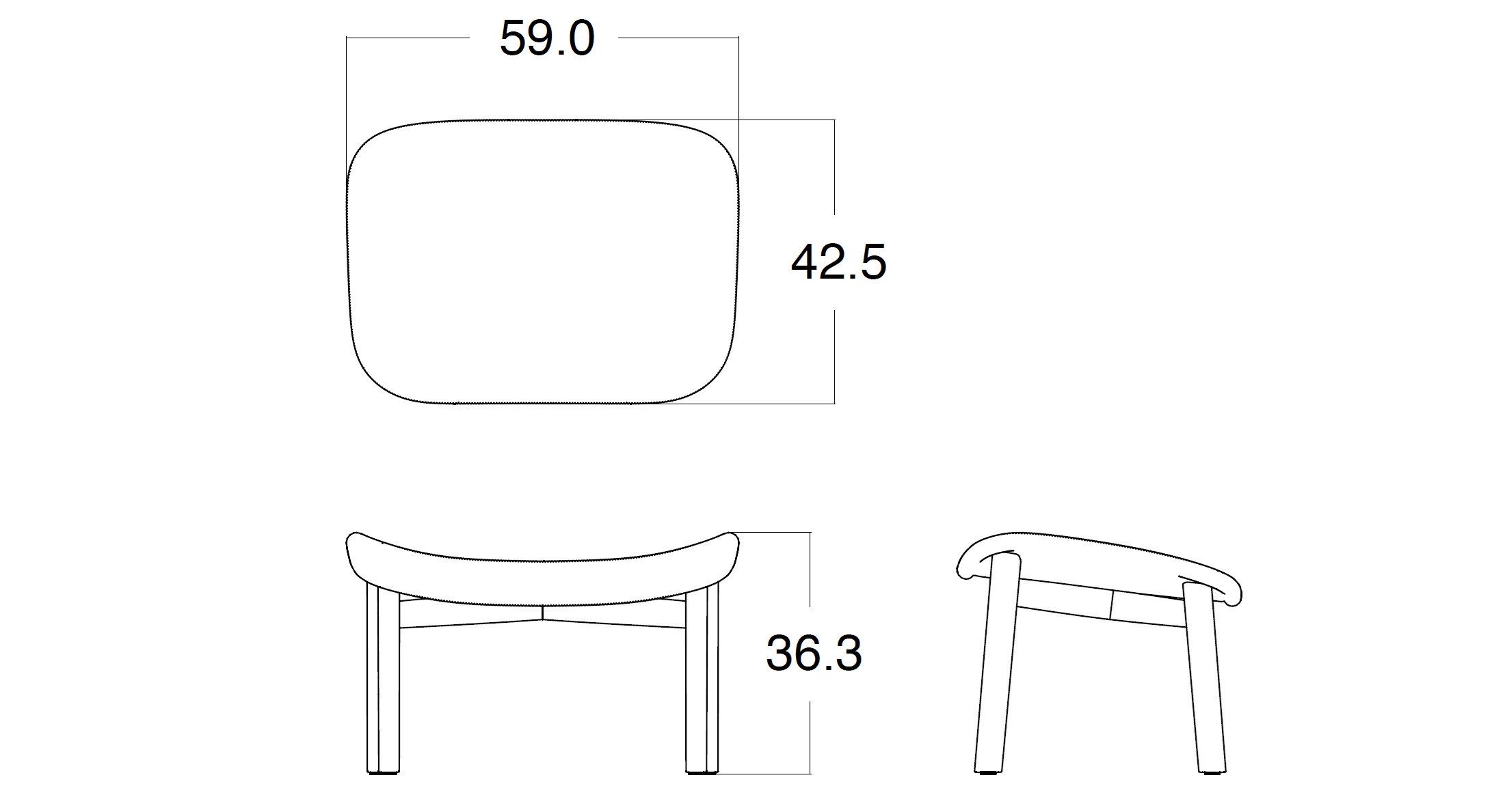 Подставка для ног из Tricord® и тика TRIBÙ Elio ARCH-00012145 - Вид №5
