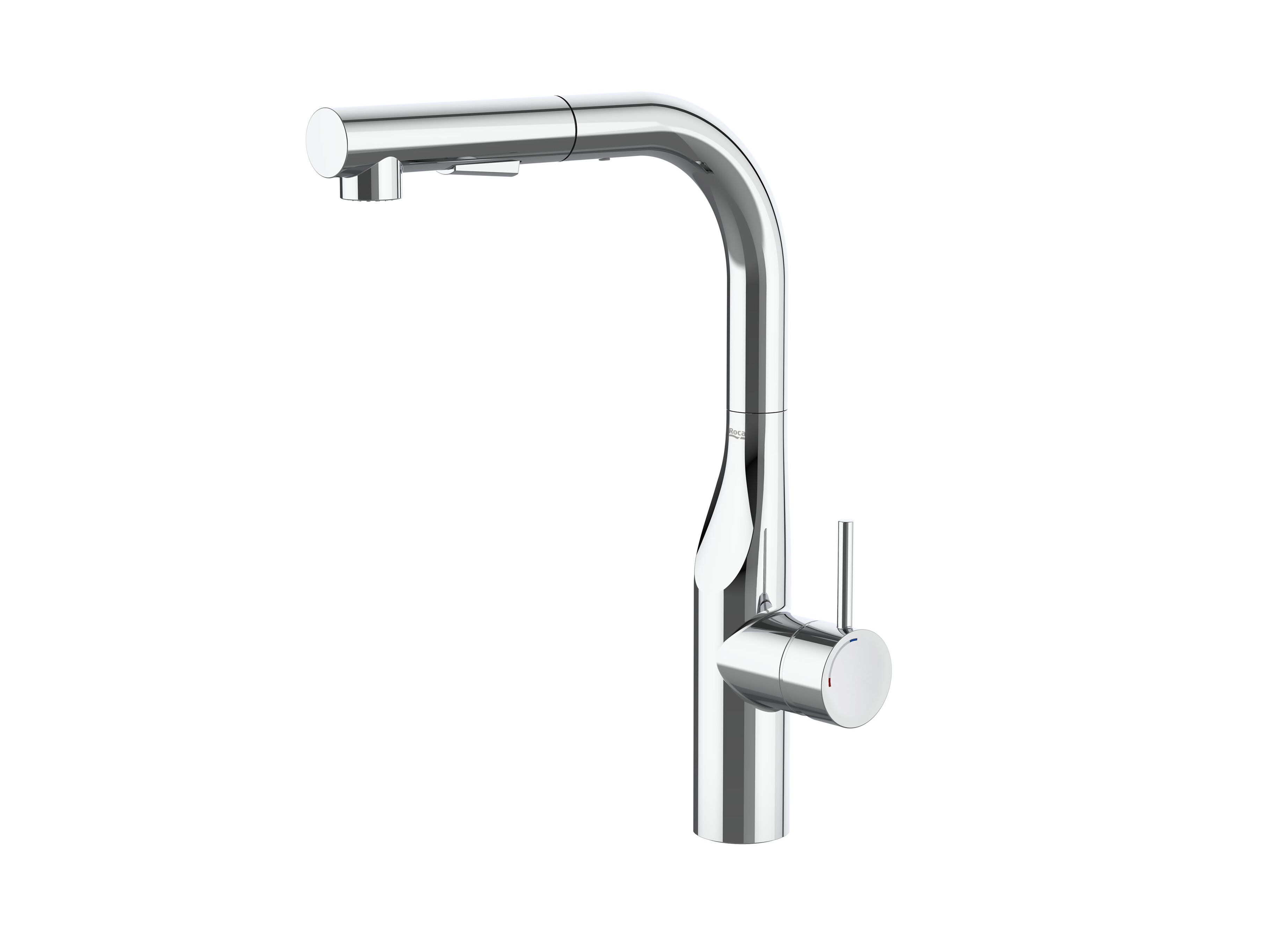 Смеситель для кухни из хромированной латуни со съемным ручным душем Roca GLERA 5A854DC00 ARCH-00132860