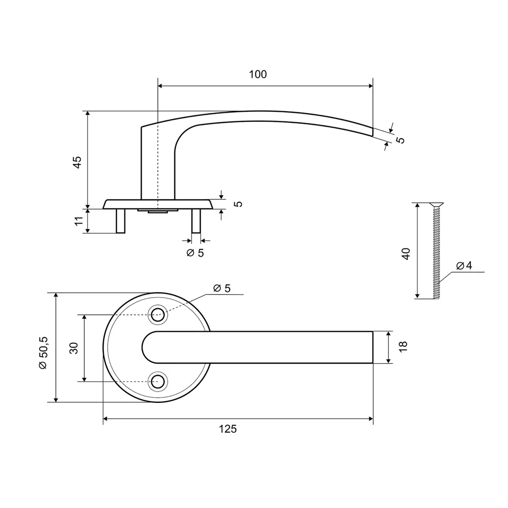 Дверные ручки на розетке Фабрика Замков 016 SC с матовым хромом 18810141 STLM-0012953 - Вид №4