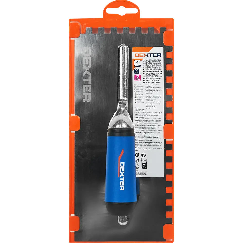 Гладилка зубчатая из нержавеющей стали Dexter AOTSS817 130x280 мм, зуб 8x8 мм STLM-2084549 - Вид №3