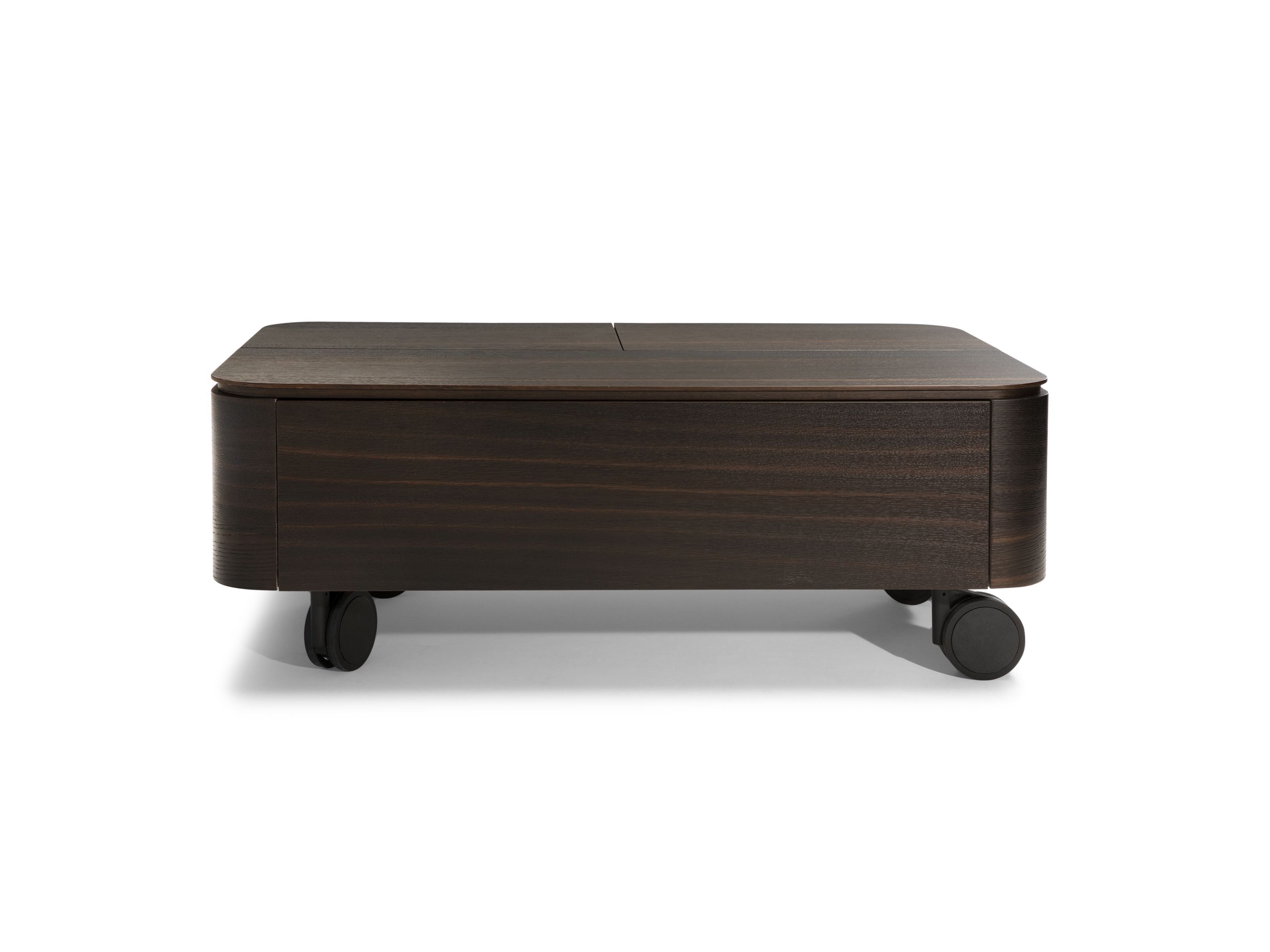 Деревянный журнальный столик с колесами и отсеком для хранения Natuzzi Italia SQUARE ARCH-00091390 - Вид №9