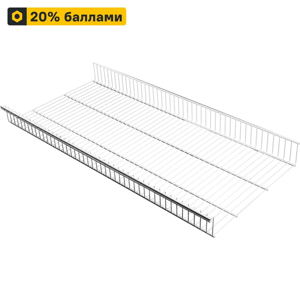 82167752 Корзина стационарная Титан-GS 90.3x8.5x44 см сталь цвет белый STLM-0020912