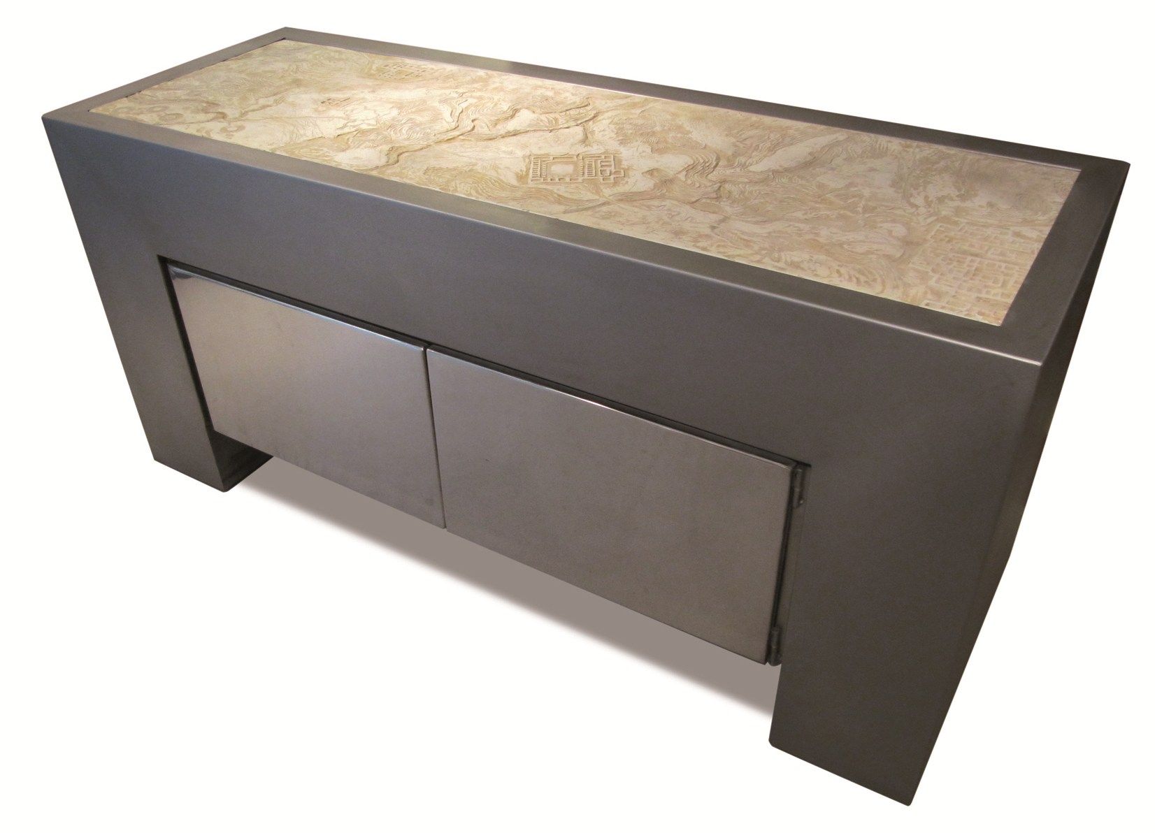 Шкаф из нержавеющей стали с распашными дверями ICI ET LÀ Бетон ARCH-00075547