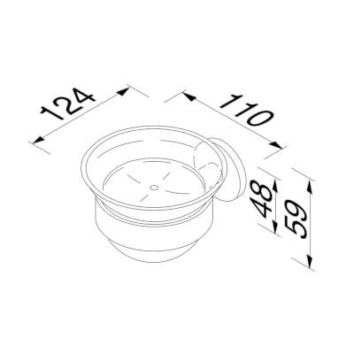 Настенная мыльница из нержавеющей стали Geesa Nemox ARCH-00133600 - Вид №2
