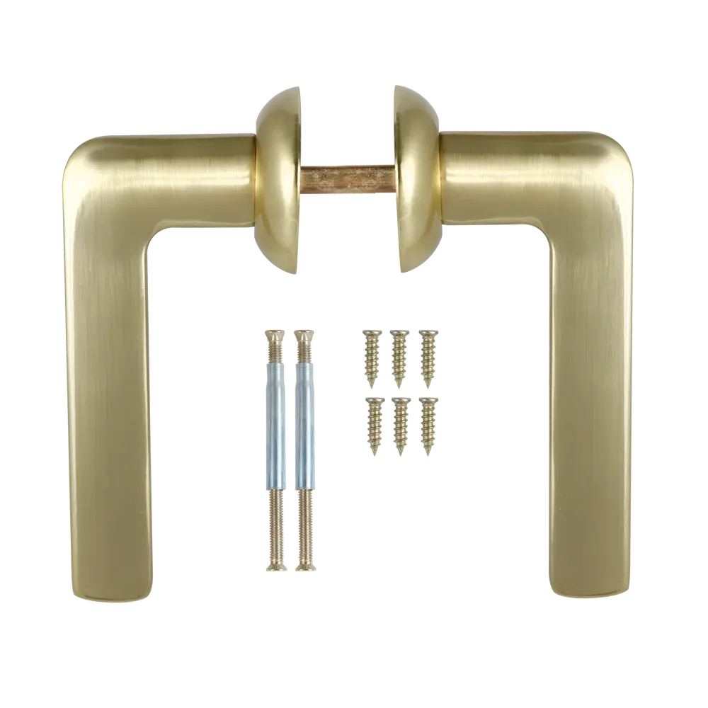 Дверные ручки Edson EDS-66H-R1 золотые на розетке 85170623 STLM-0059422 - Вид №1