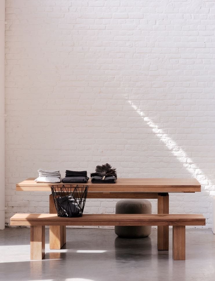 Выдвижной прямоугольный стол из тикового дерева Ethnicraft Double ARCH-00012752 - Вид №1