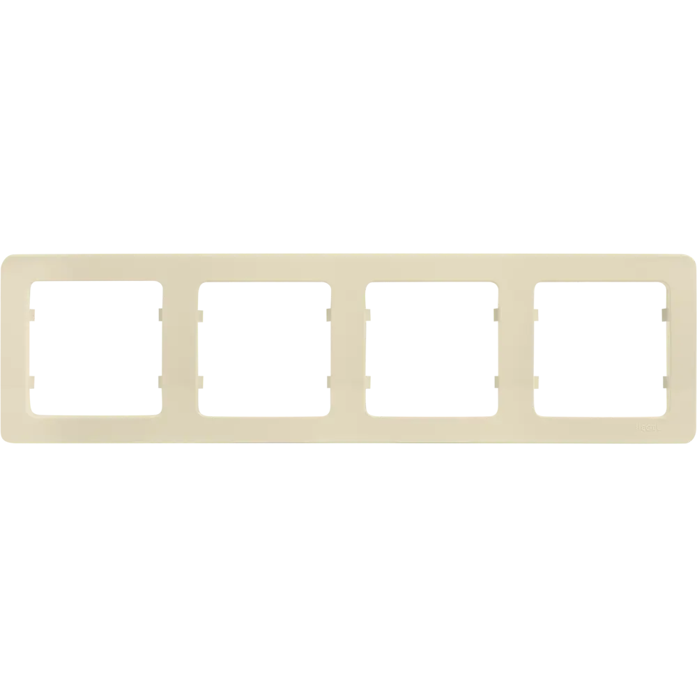 Рамка для розеток и выключателей Hegel Мастер 4 поста цвет слоновая кость STLM-2105438 - Вид №1