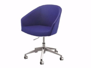 Ткань поворотный стул с колесами