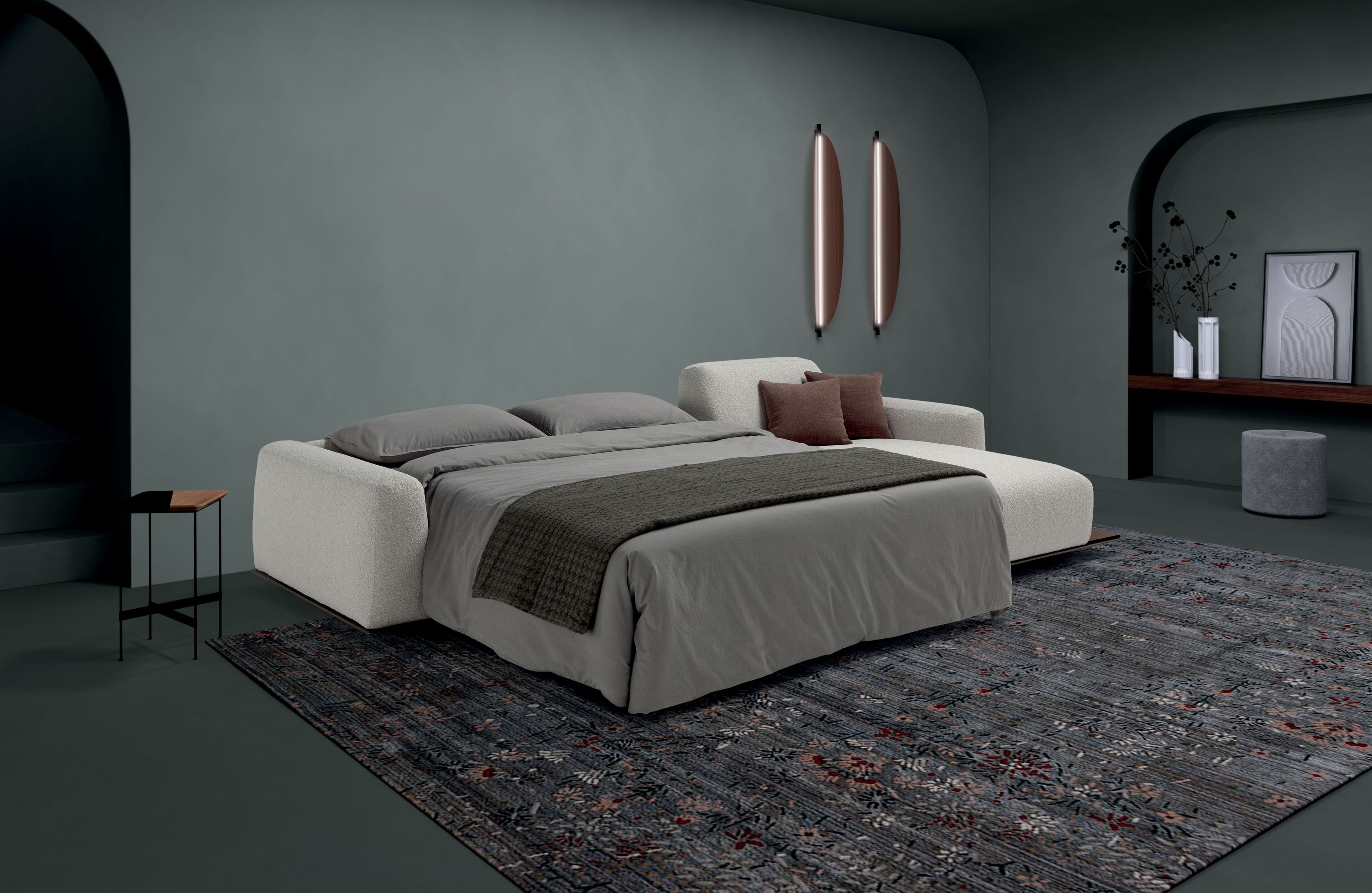 Двуспальный диван-кровать из ткани с полуостровом Dienne Salotti Views ARCH-00126780 - Вид №5