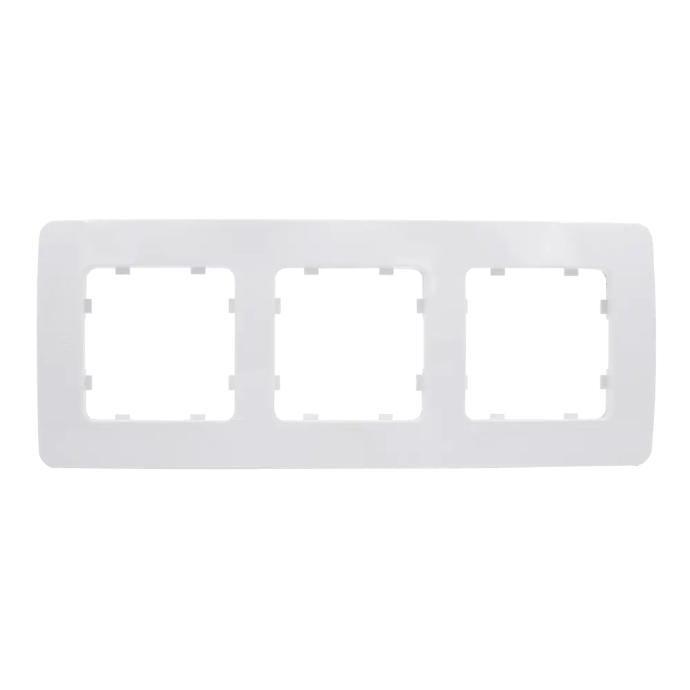 Рамка для розеток и выключателей Hegel 3 поста цвет белый STLM-2175743
