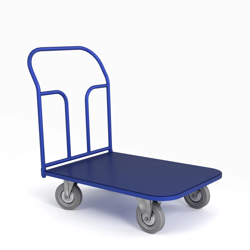 Тележка платформенная ТП 1 (г/п 450 кг, 800x500 мм, колеса серая резина 160 мм) Верстакофф 65-0182