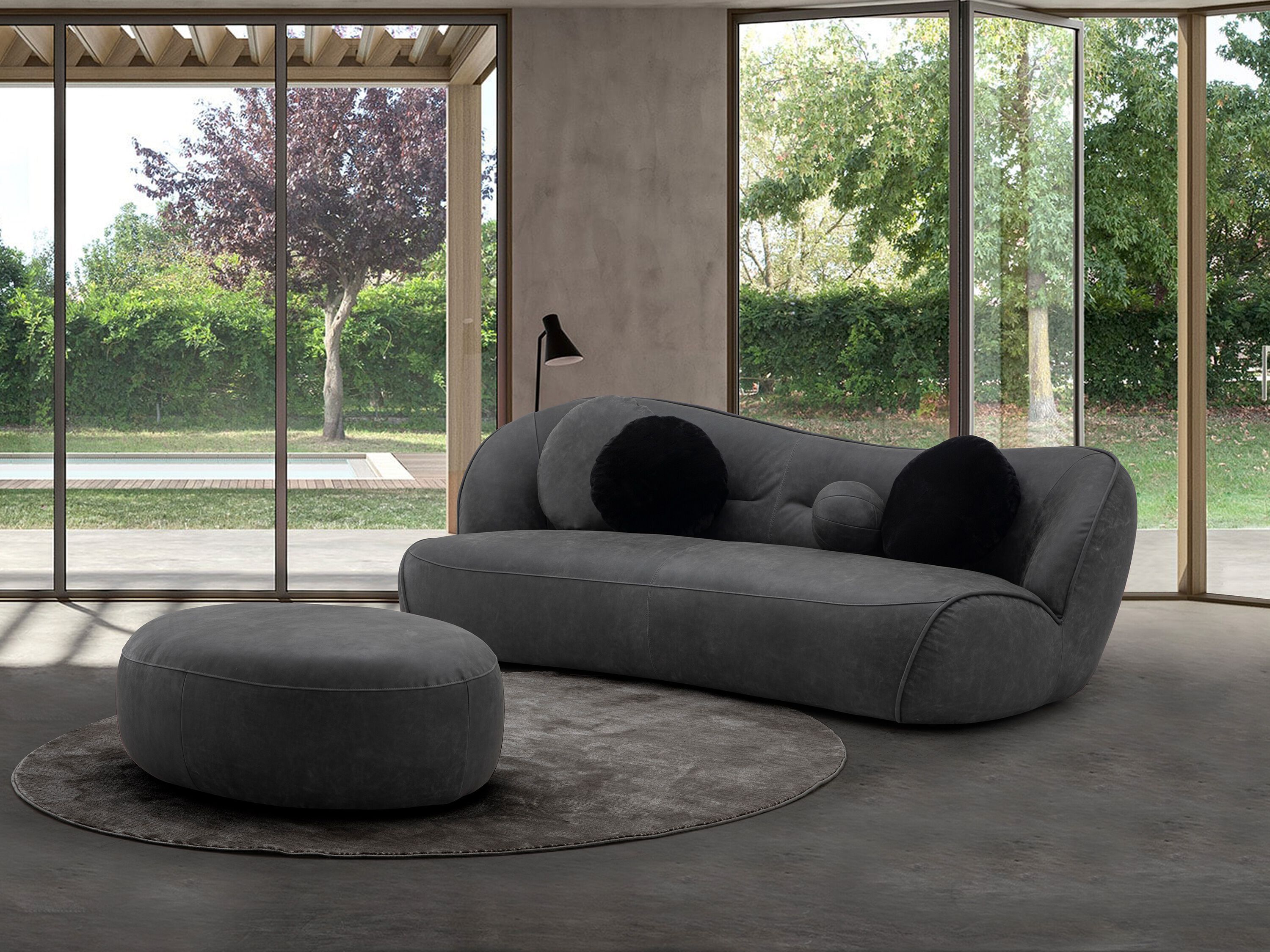 Изогнутый диван из ткани CAMPO DE' FIORI Wave ARCH-00005483 - Вид №11