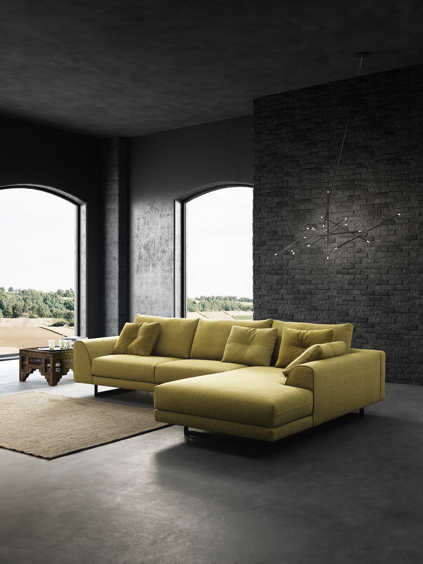 Тканевый диван с полуостровом VALENTINI Ernest New ARCH-00048554 - Вид №1