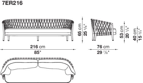 Изогнутый садовый диван B&B Italia Outdoor ARCH-00048908 - Вид №13