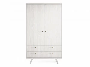 Шкаф распашной двухдверный белый с ящиками Thimon №2 THE IDEA  210430 Белый