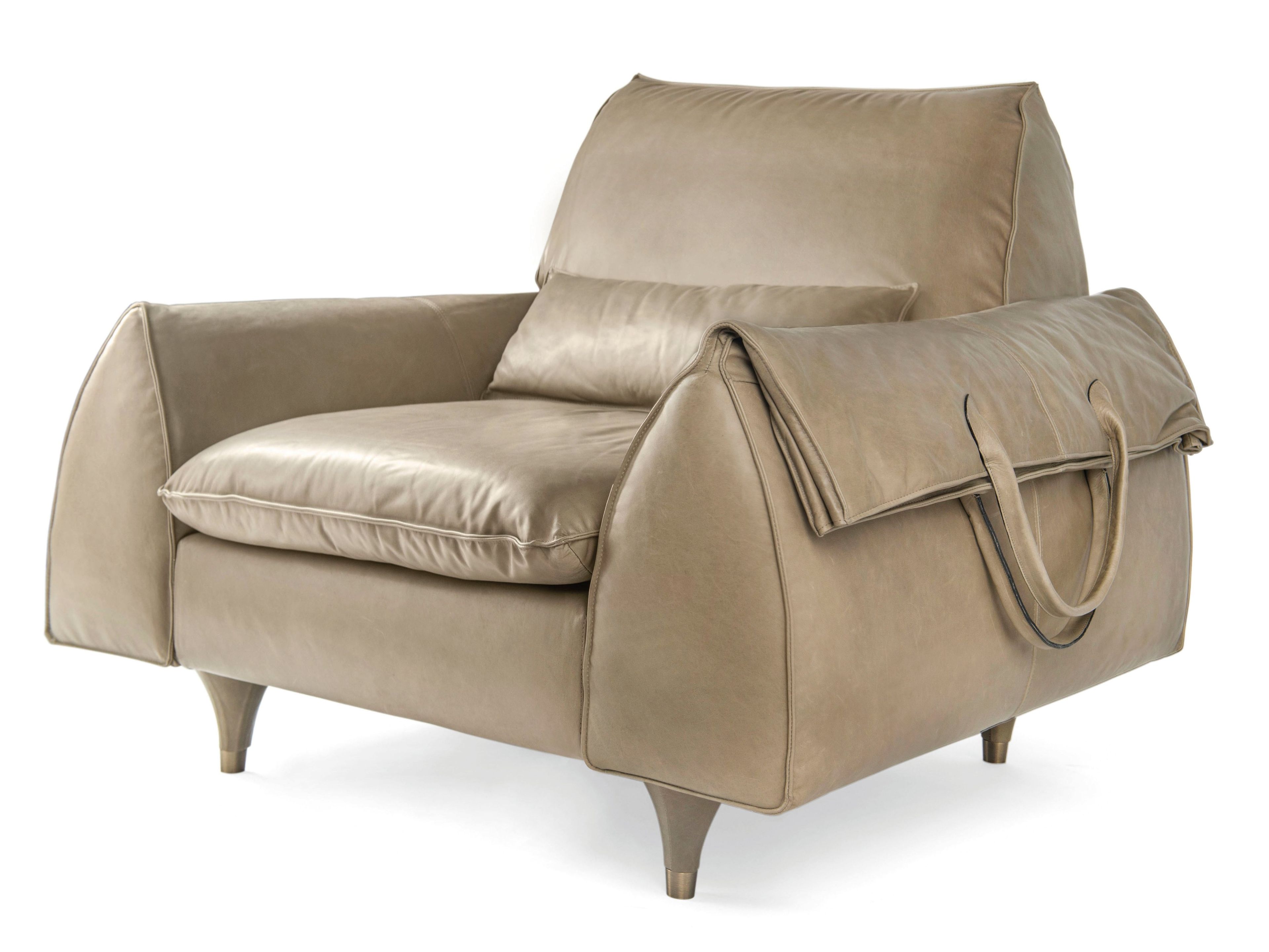 Кожаное кресло с подлокотниками Vgnewtrend EVE BAG ARCH-00046044