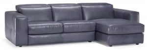 Natuzzi Кожаный диван с шезлонгом