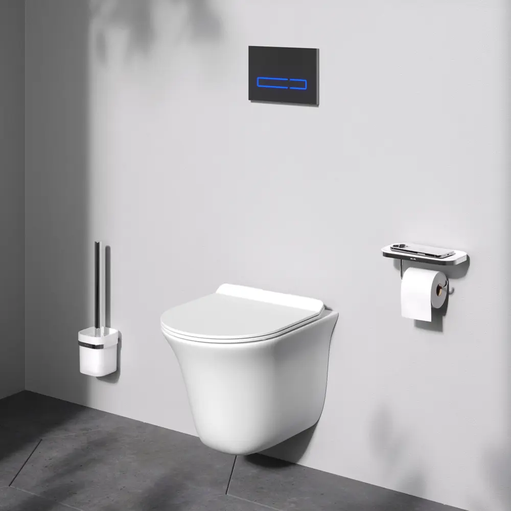 Унитаз подвесной AM.PM Force безободковый с сиденьем микролифт STLM-2095680 - Вид №11