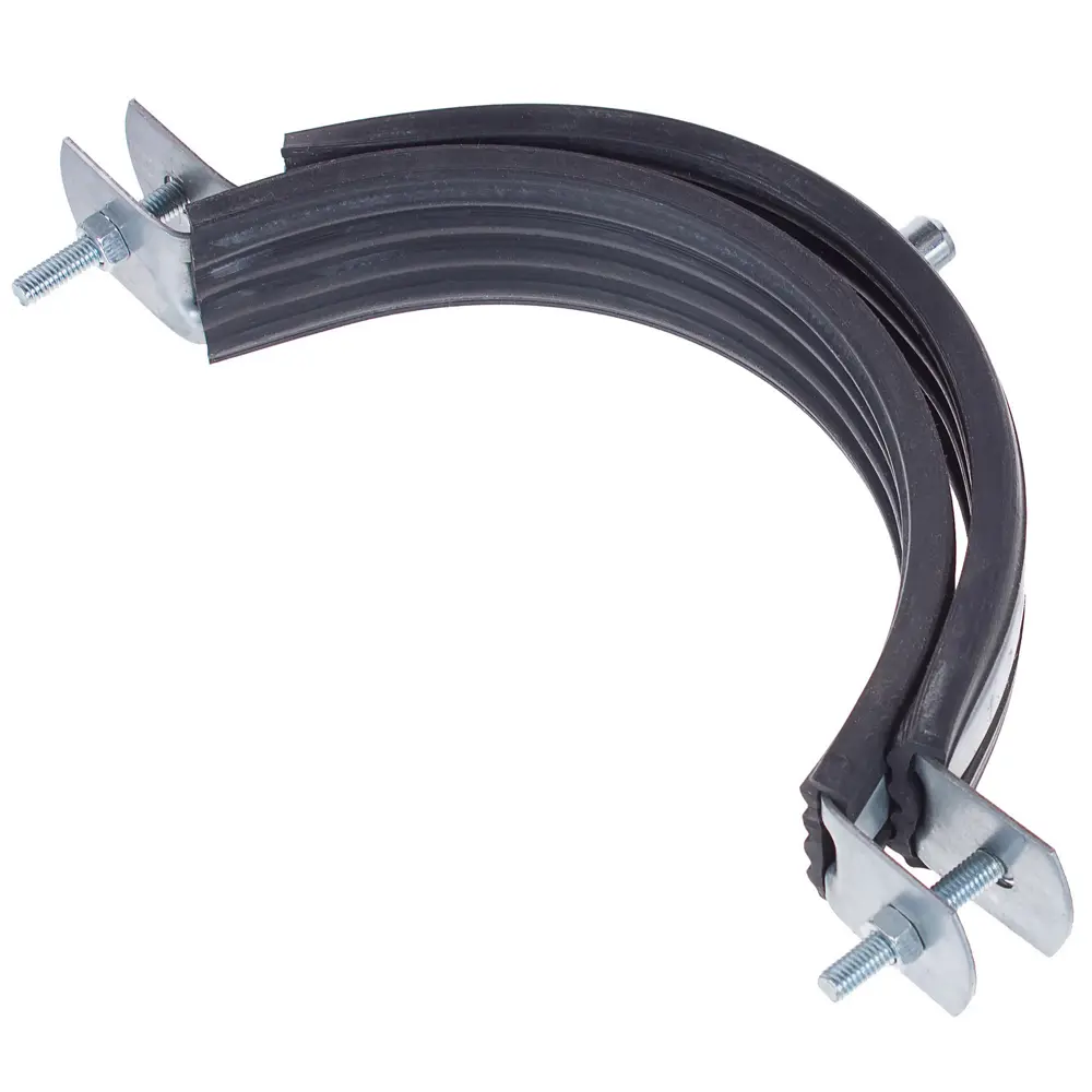 Хомут с резиновой прокладкой и пресс-гайкой М8, 127 мм ПЕТРОТЕХ STLM-2131579