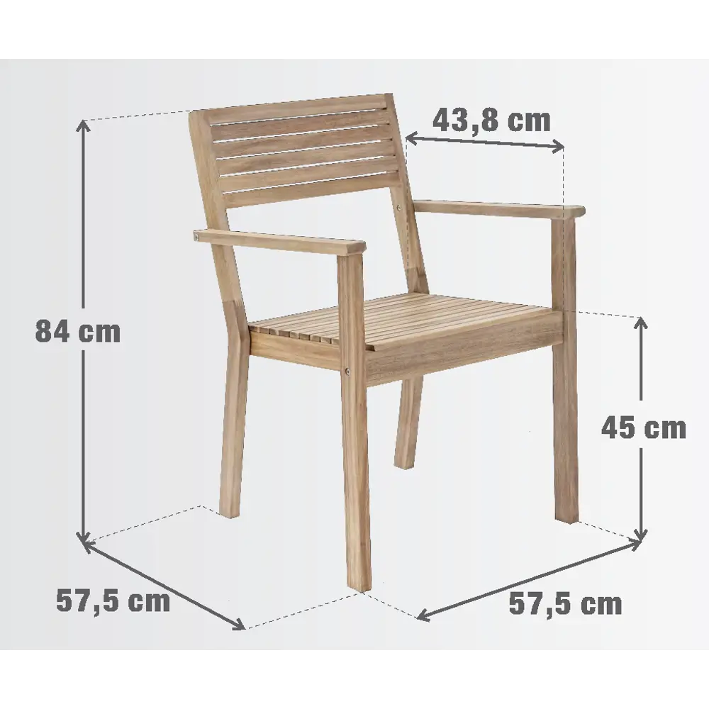 Кресло садовое Naterial «Fix», акация STLM-2041024 - Вид №13